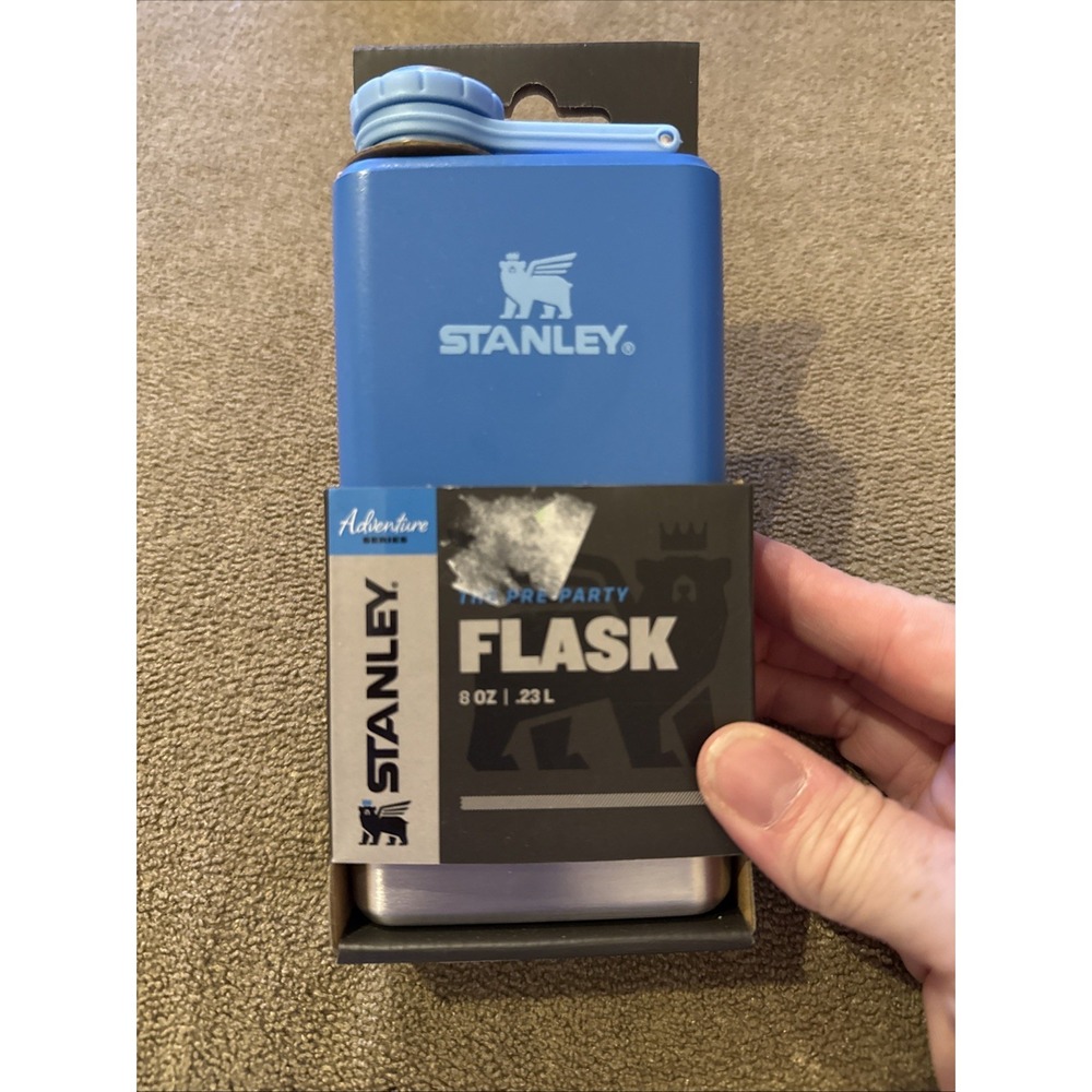 STANLEY Adventure Series Pre-Party Flask 8 oz .23 L Stainless Steel Blue